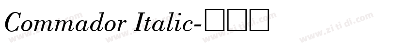 Commador Italic字体转换